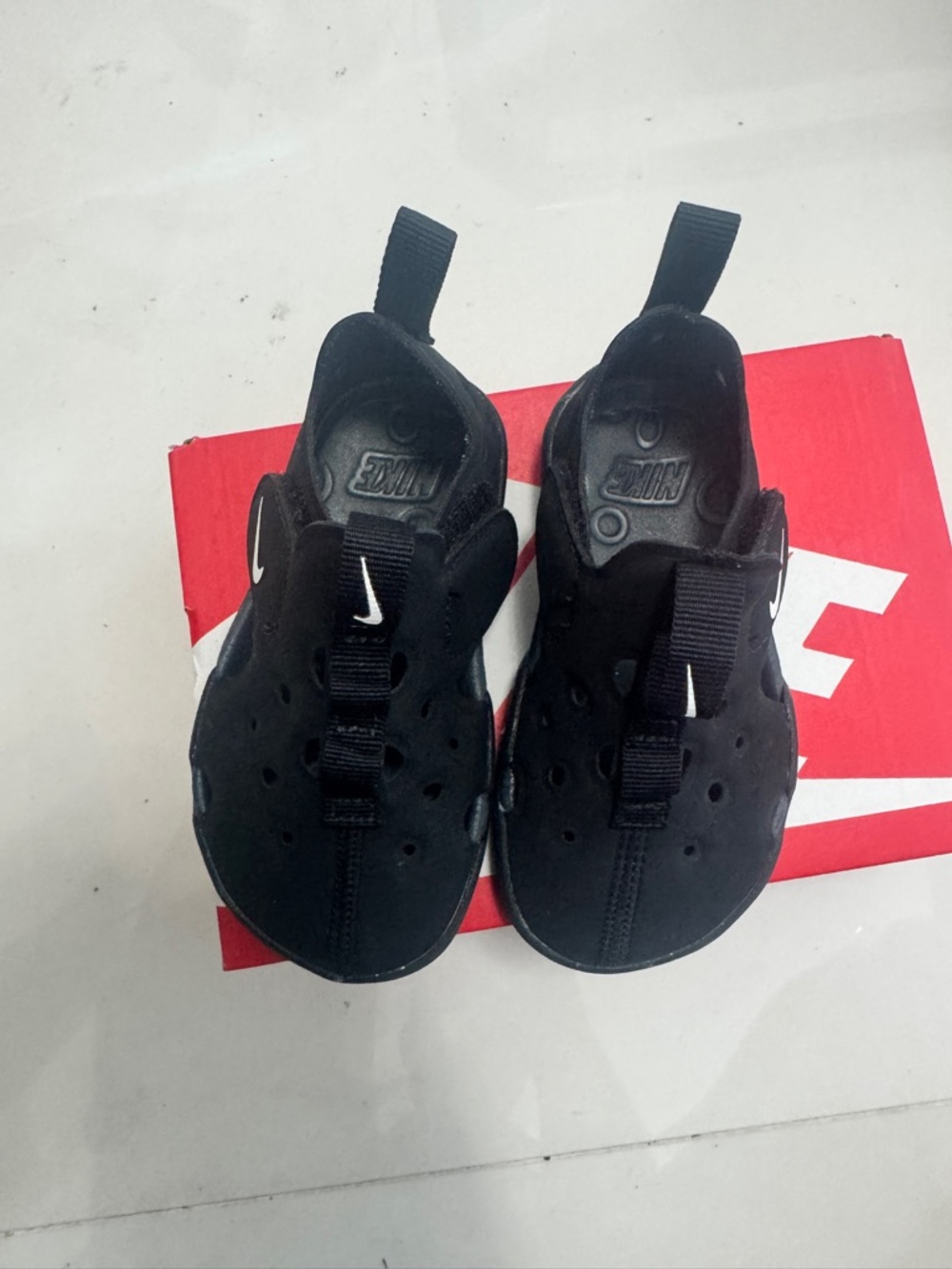 Nike Kids Black Slip-On Water-Friendly Sneakers